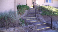 Twisted stair on the San Andreas Fault at the Saint Francis Retreat Center