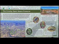 View of the illusted display board describing the ecology of the Crosby Open Space Preserve.