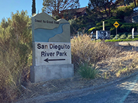 Roads sign for the San Dieguito River Park.