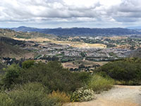 Vie looking down into the valley at the new suburban development in Harmony Grove near Escondido.