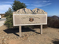 Park sign for Double Peak Park.