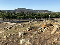 View of Double Peak and the Cerro de las Posas ridgeline as seen from CSU San Marcos Campus.