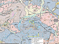 Geologic map with legend of the Double Peak area in San Marcos California