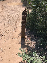 Way Up Trail marker sign sowing 1 mile.