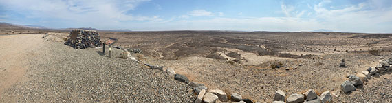 Panoramic view looking east at the Yuha Basin area from near the historic marker along the Juan Bautista de Anza NHT.