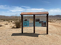 A kiosk at the Domelands Trailhead turnoff describes local paleontology of the area.