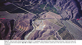 Areal photograph of the of the Elsinore Fault (Wildomar Fault strand area) south of Alberhill (pre-2005 photo).