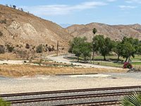 Chino Hills on the north side Green River Golf Course near the Santa Ana River where the Whittier Fault peters out at its eastern end.
