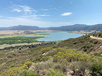 View looking to the southeast from the Henshaw Scenic Vista Observation Site with Lake Henshaw and Volcan Moutains (in rhw distant right).