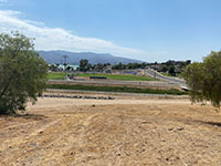 Swales along the Wildomar Fault near historic downtown Lake Elsinore near playing fields and the Police Station.