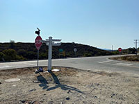 Parking area for Temecula valley overlook on Rancho California Road at intersection with Sandia Canyon Road.
