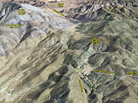 Google Earth satellite view of the Elsinore Fault Zone along Rodriguez Truck Trail south of Banner.
