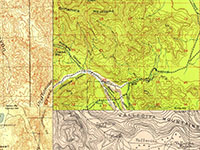 Portions of the  topographic maps:  Ramona (1903), Borrego (1939) Cuyamaca (1903), and Carrizo (1931) 15' x 15' quadrangles.