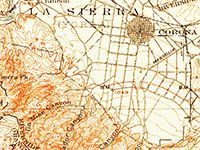 Portion of the  topographic maps:  Corona 1902 15' x 15' quadrangle.