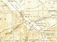 Portions of the 1901 topographic maps: San Luis Rey and Elsinore 15' x 15' quadrangles.