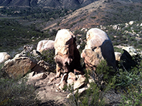 Pinnacles of granite along the Felicita Highlands Trail.