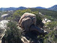 Hotdog Rock on the Boulder Highlands Trail.