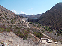 Lage Hodges Dam from viewpoint along the Coast To Crest Trail