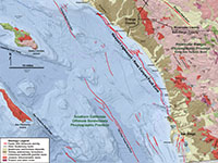 Map showing the fault lines of the Newport-Inglewood/Rose Canyon Fault Zone.