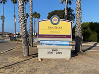 San Elijo State Park sign along the Coast Highway