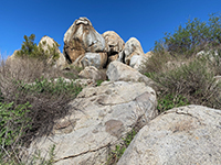 Granite boulders and  outcrops along the Mule Hill Trail.