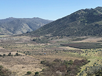 Zoom view looking toward the mouth of Bandy Canyon along Santa Maria Creek.