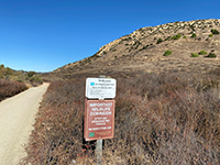 Trail sign describing the sensative habitat along the trail.