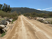 Ysabel Creek Road crosses both Santa Ysabel Creek and Santa Maria Creek just east of their confluence area.