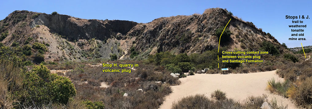  Panoramic view of the quarry at the core of the Calavera Hills volcano.