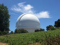 Cirrus cloud behind the Palomar Observatory.