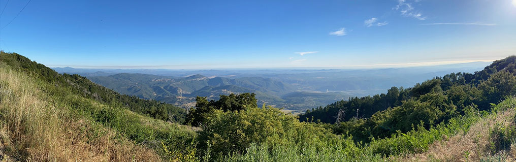 Panoramic view to the west from Boucher Lookout Tower area.