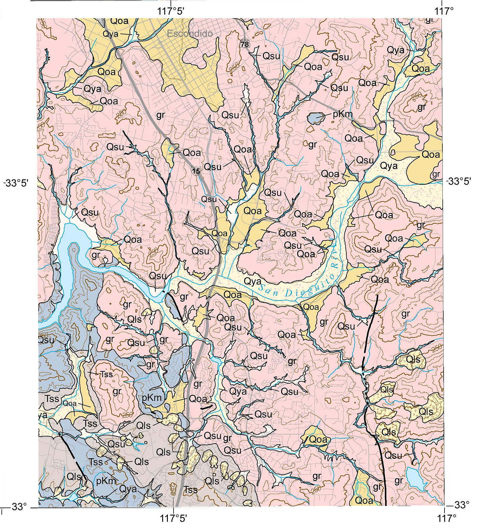 Escondido 7.5 minute quadrangle