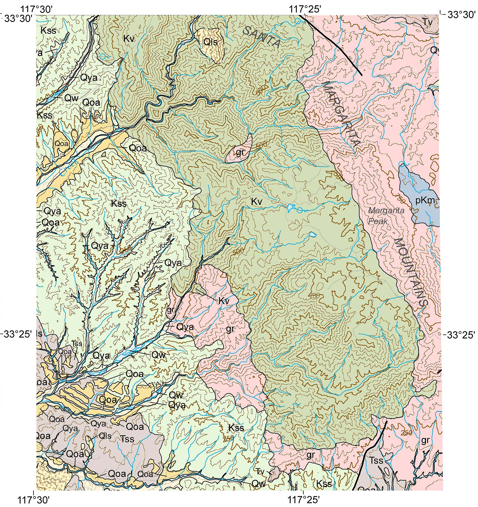 Margarita Peak 7.5 minute quadrangle