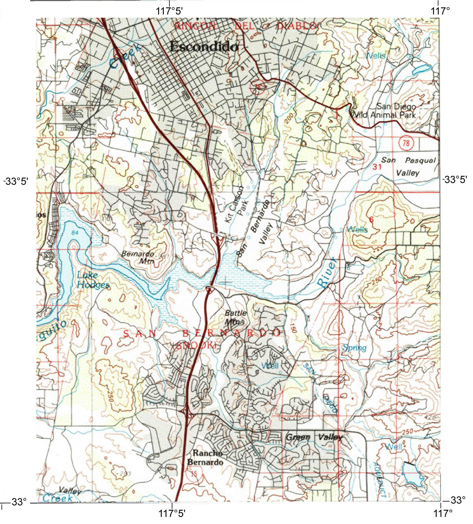 Escondido 7.5 minute quadrangle