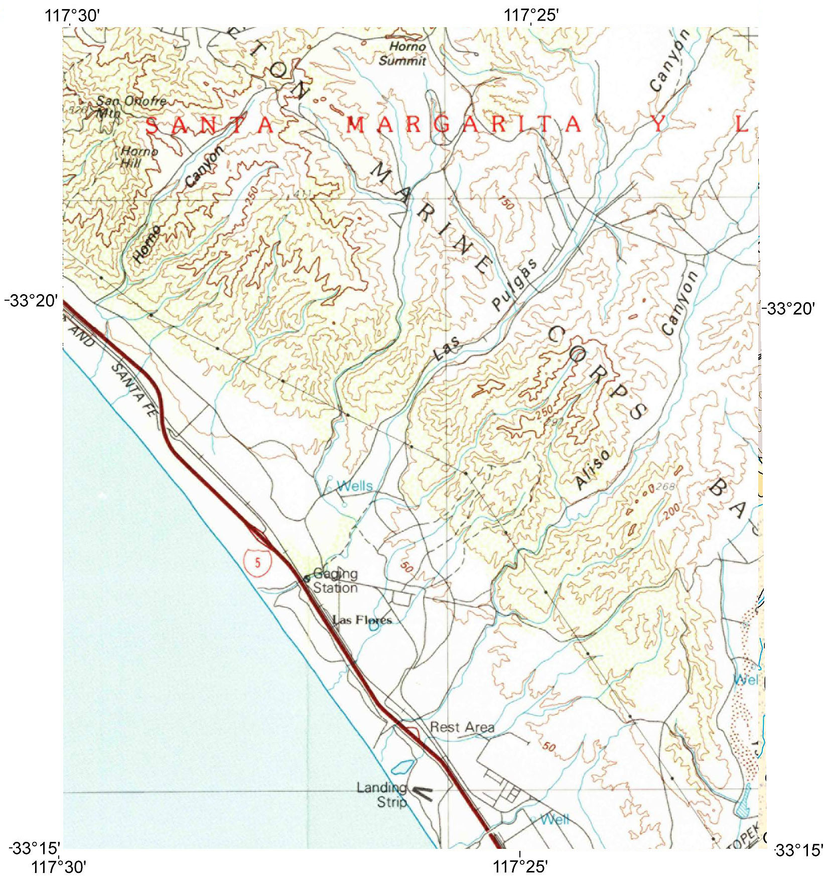 Las Pulgas Canyon 7.5 minute quadrangle