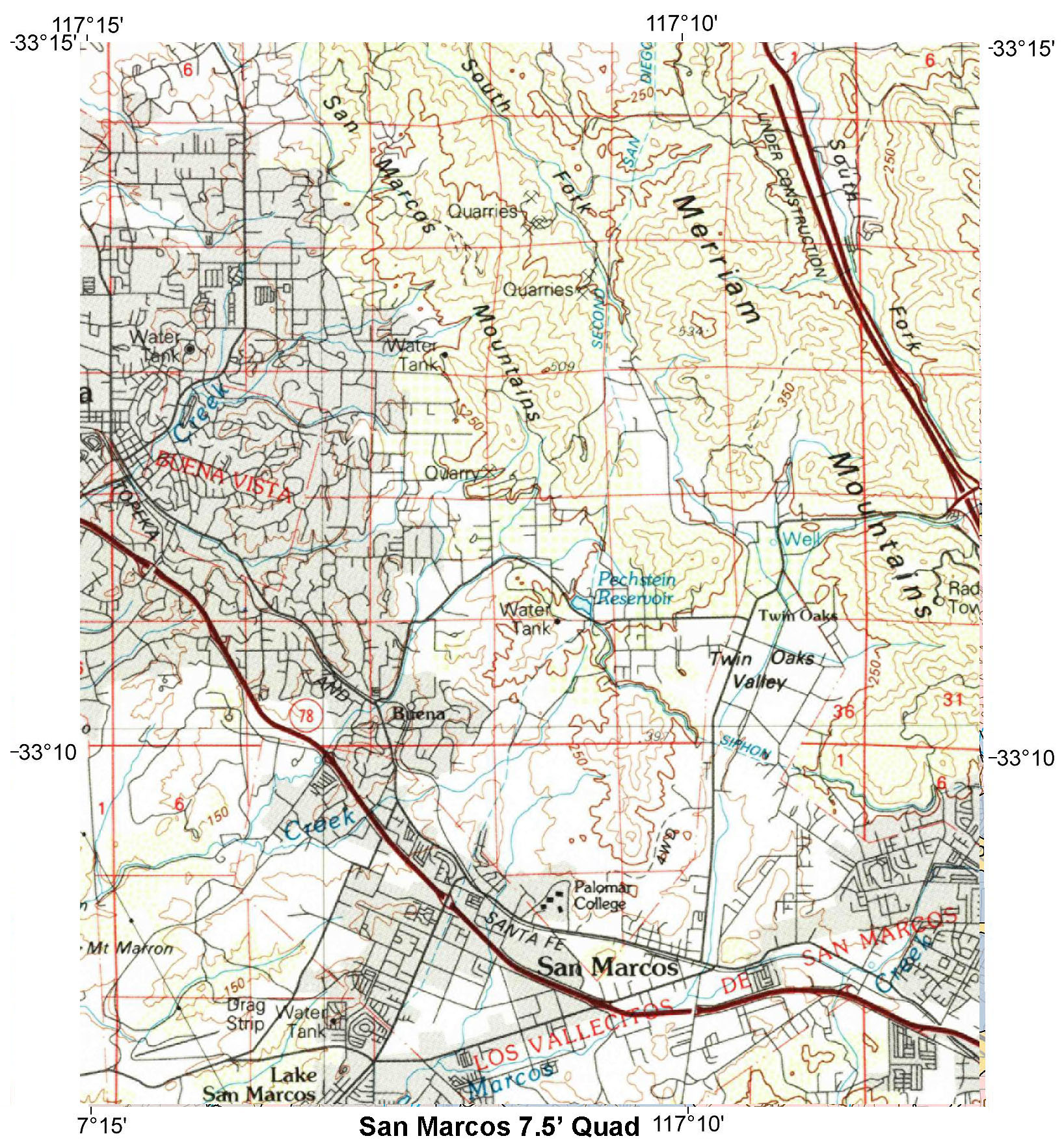 San Marcos 7.5 minute quadrangle