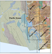 The San Diego Geologic quadrangle map, California