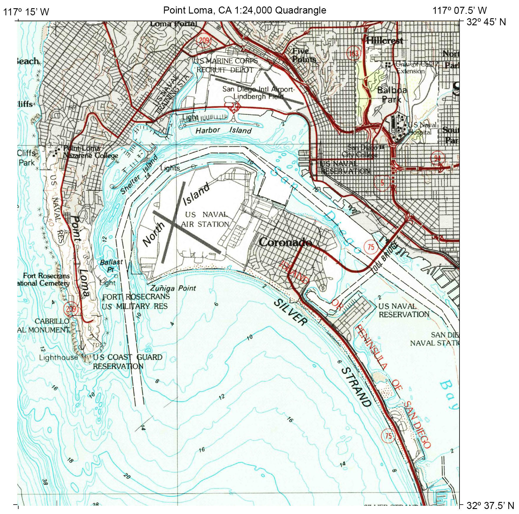 Point Poma Quadrangle, San Diego County, California, 7.5 minute