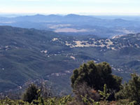 View looking east toward the San Marcos Mountains from Palomar Mountain overlook.