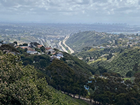 View south from Mount Soledad of Rose Canyon.