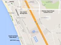 Map of South Carlsbad State Beach