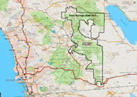 Anza Borrego State Park location map.
