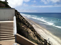 View looking south from stairs at Beacons Beach.