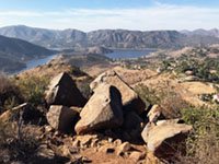 View of Lake Hodges from the top of Bernardo Mountain.