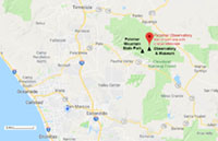 Map of Palomar Mountain and Observatory