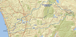 Map of the San Dieguito Watershed