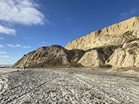 View looking north at the south end of the large slump block on Blacks Beach.