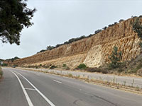 View looking south at the Carmel Fault Zone along the Torrey Pines Grade.