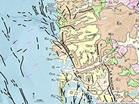 Portion of the Geologic Map of California with Torrey Pines park area.