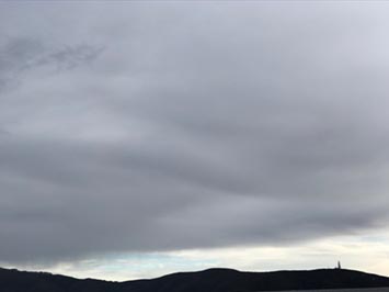 Altostratus clouds over Serra de las Posas in San Marcos, California